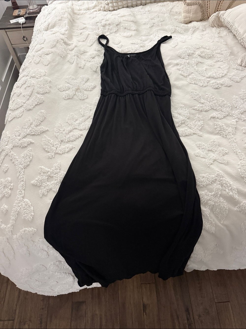 Soft Black Sleeveless Maxi Dress